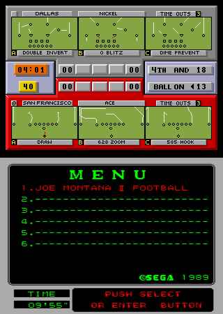 Joe Montana II: Sports Talk Football (Mega-Tech) Screenthot 2